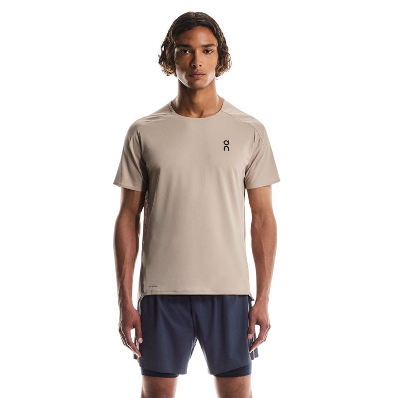 camiseta-on-running-performance-t-masculina-bege