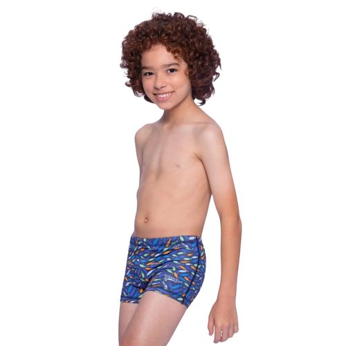 Sunga Boxer Speedo Fish Infantil - Azul Marinho