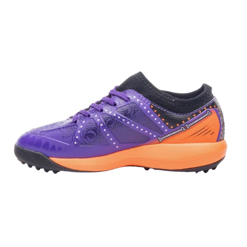 chuteira-society-umbro-ultimate-ii-jr-dia-de-los-muertos-infantil-roxa-laranja
