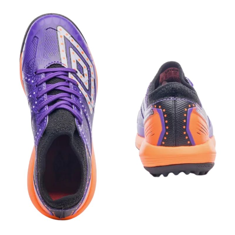 chuteira-society-umbro-ultimate-ii-jr-dia-de-los-muertos-infantil-roxa-laranja