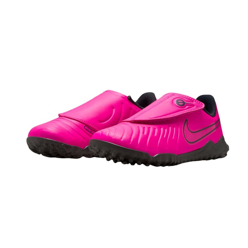 chuteira-society-nike-legend-10-club-tf-infantil-rosa-preta