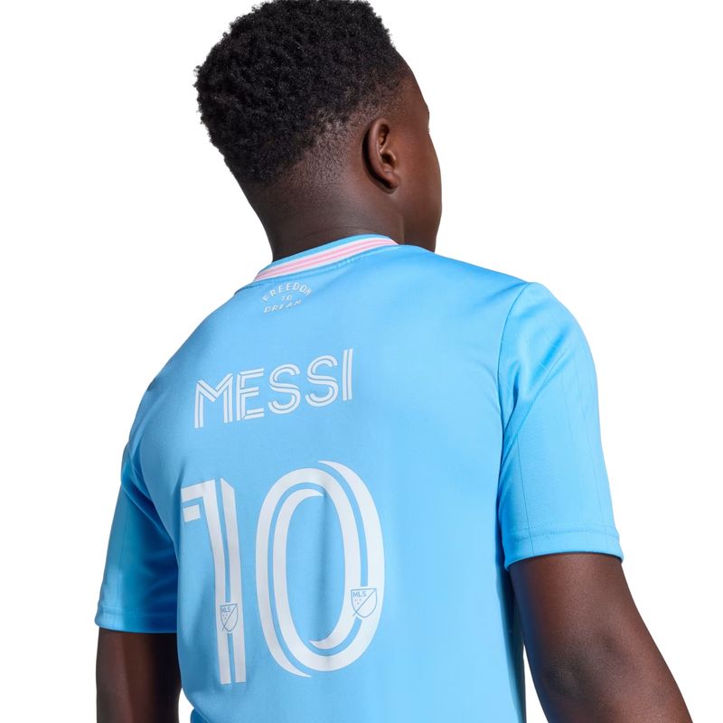 camisa inter miami iii 25/26 adidas messi infantil - azul claro