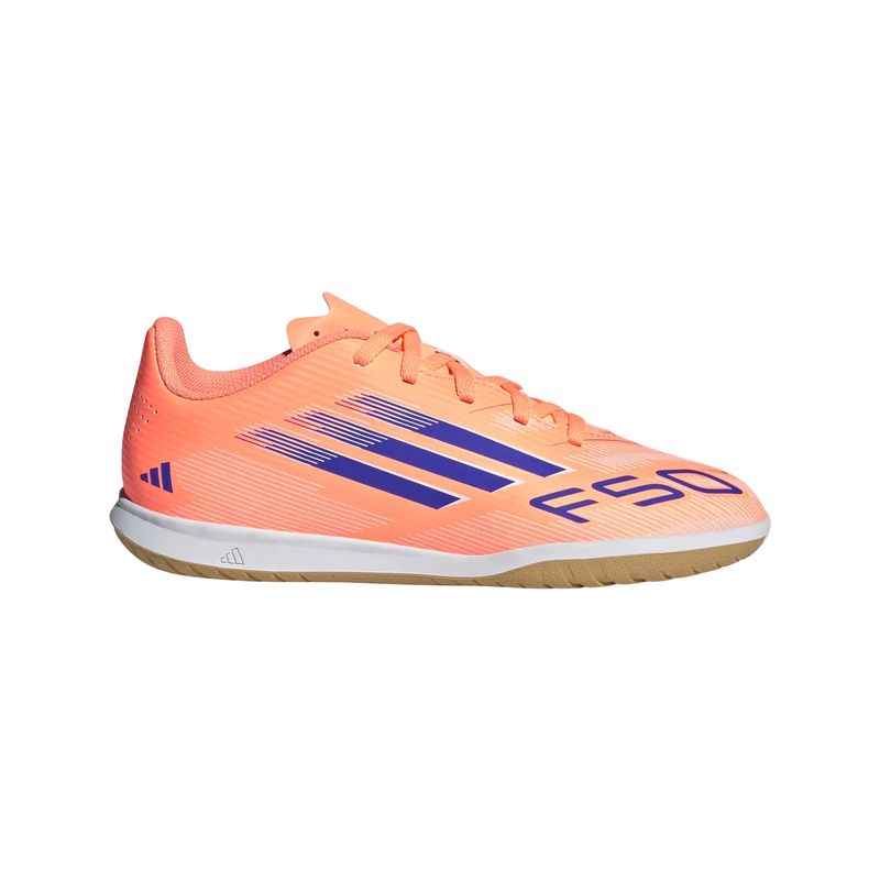 chuteira futsal adidas f50 club infantil - laranja