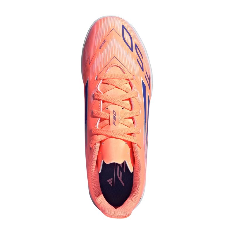 chuteira futsal adidas f50 club infantil - laranja