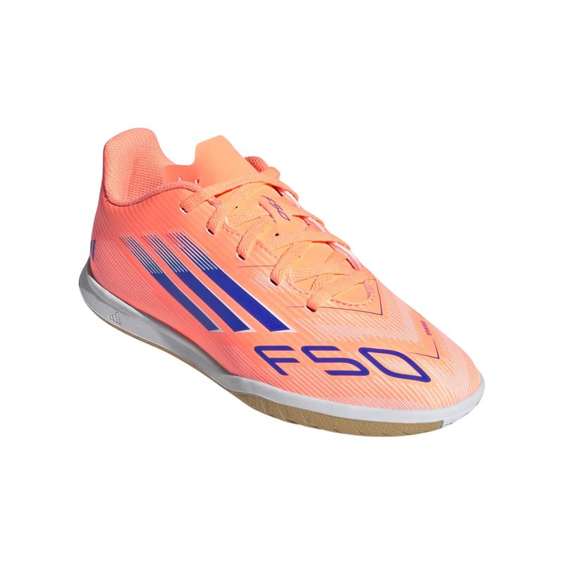 chuteira futsal adidas f50 club infantil - laranja