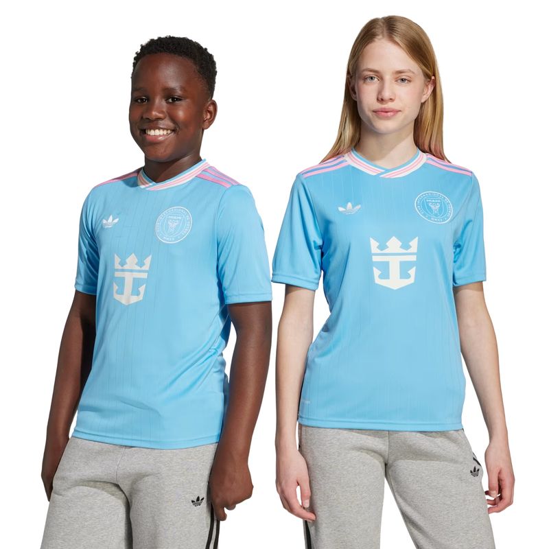 camisa inter miami iii 25/26 adidas messi infantil - azul claro