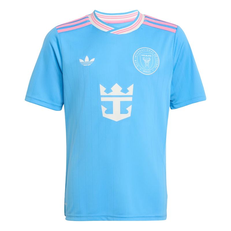camisa inter miami iii 25/26 adidas messi infantil - azul claro