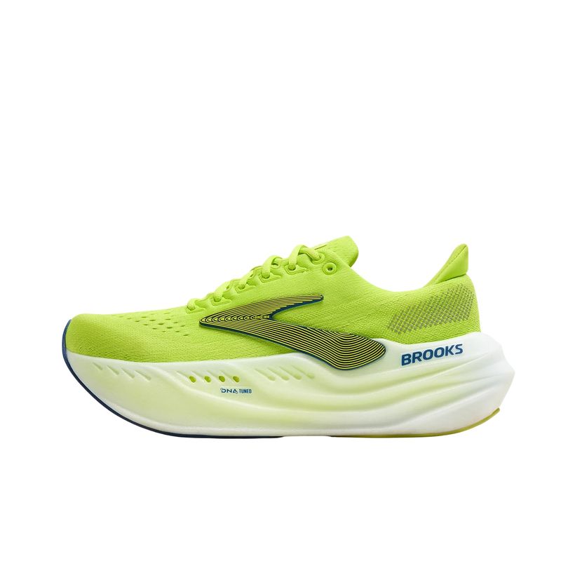 tênis-brooks-glycerin-max-masculino-amarelo-limão