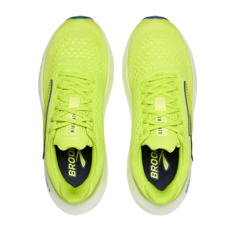 tênis-brooks-glycerin-max-masculino-amarelo-limão