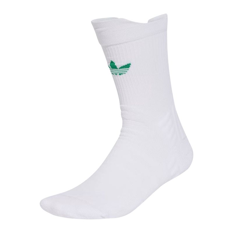 meia-adidas-cano-médio-crew-original-unissex-branca/verde