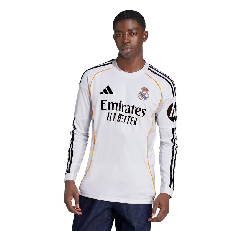 camisa-real-madrid-i-25/26-adidas-manga-longa-masculina-branca