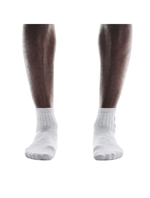 Kit Meia On Running Logo Sock Mid 3 Pares Unissex - Cinza