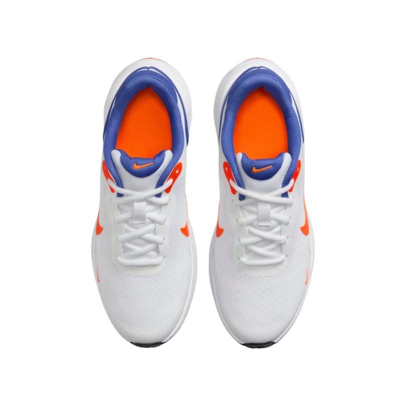 Tênis Nike Revolution 7 Infantil - Branco/Laranja
