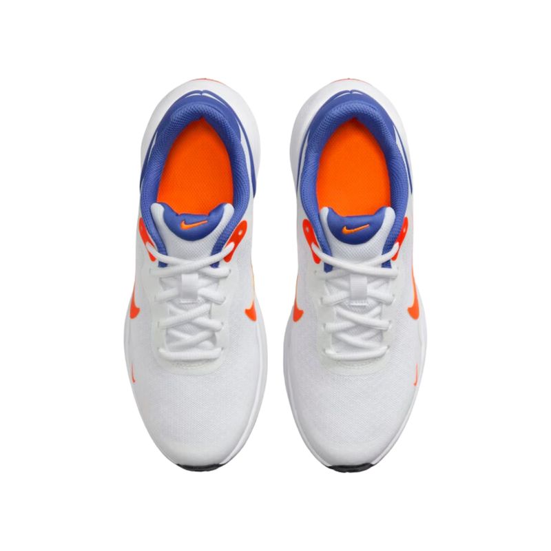 Tênis Nike Revolution 7 Infantil - Branco/Laranja