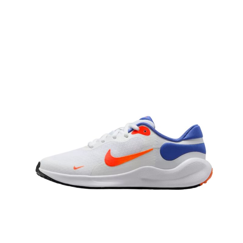 Tênis Nike Revolution 7 Infantil - Branco/Laranja