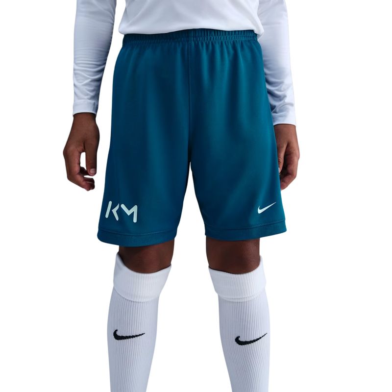 shorts-nike-kylian-mbappé-dri-fit-academy-25-infantil-verde-petróleo