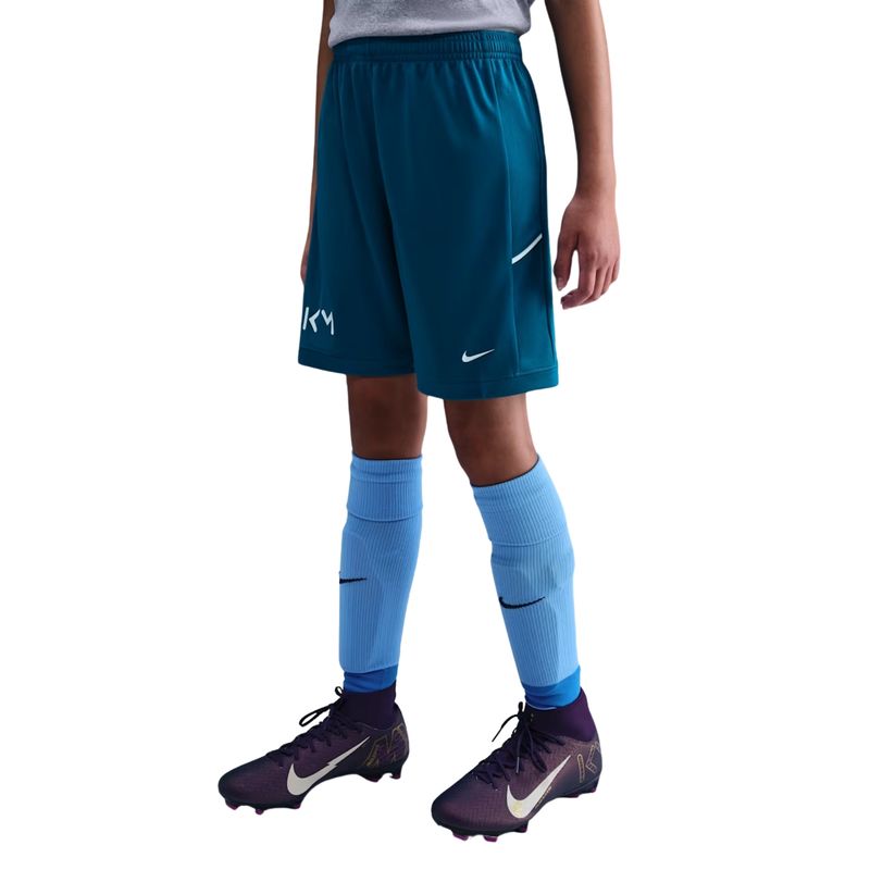 shorts-nike-kylian-mbappé-dri-fit-academy-25-infantil-verde-petróleo