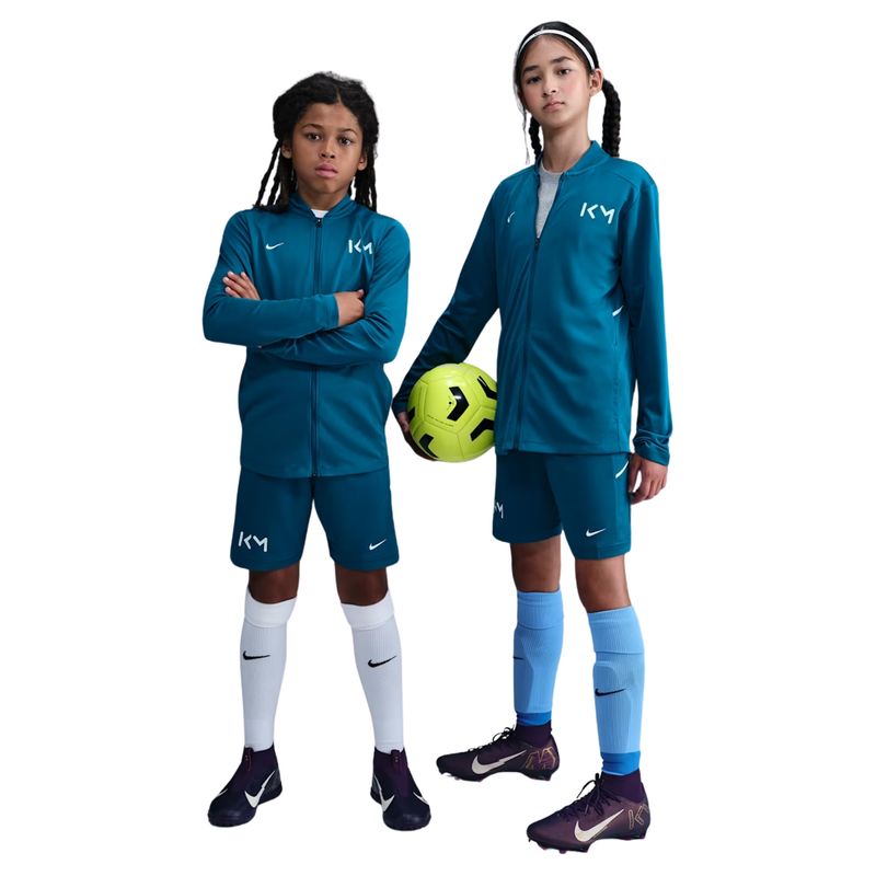 shorts-nike-kylian-mbappé-dri-fit-academy-25-infantil-verde-petróleo