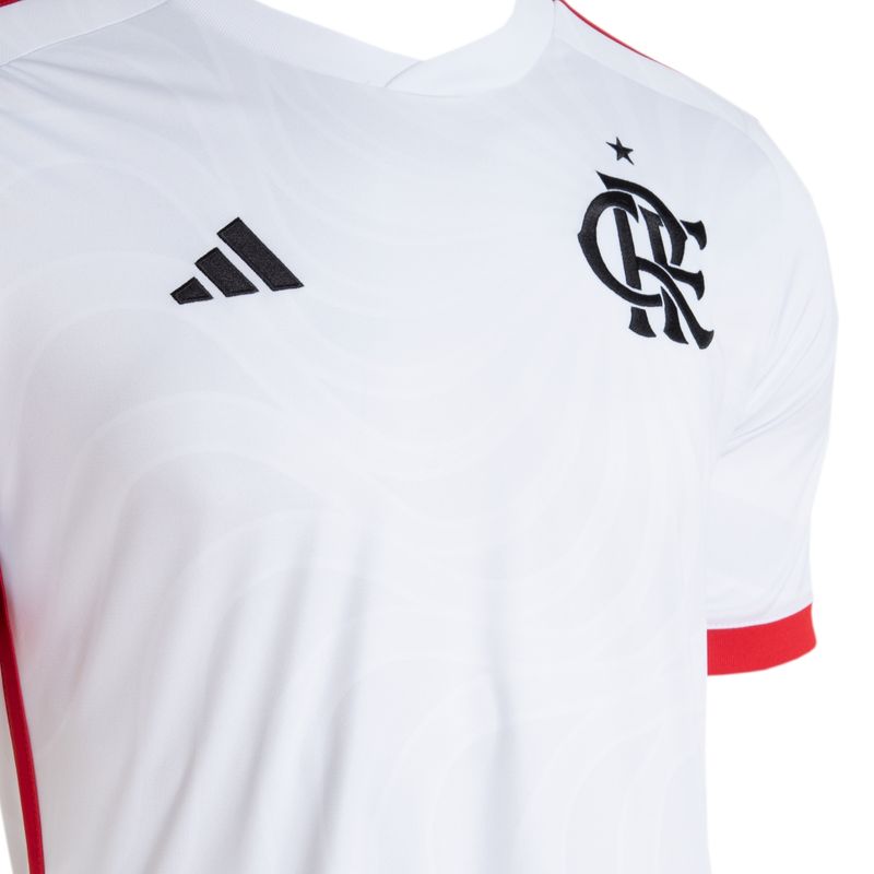 Camisa 2 Cr Flamengo 24 Adidas Torcedor Masculina - Branca