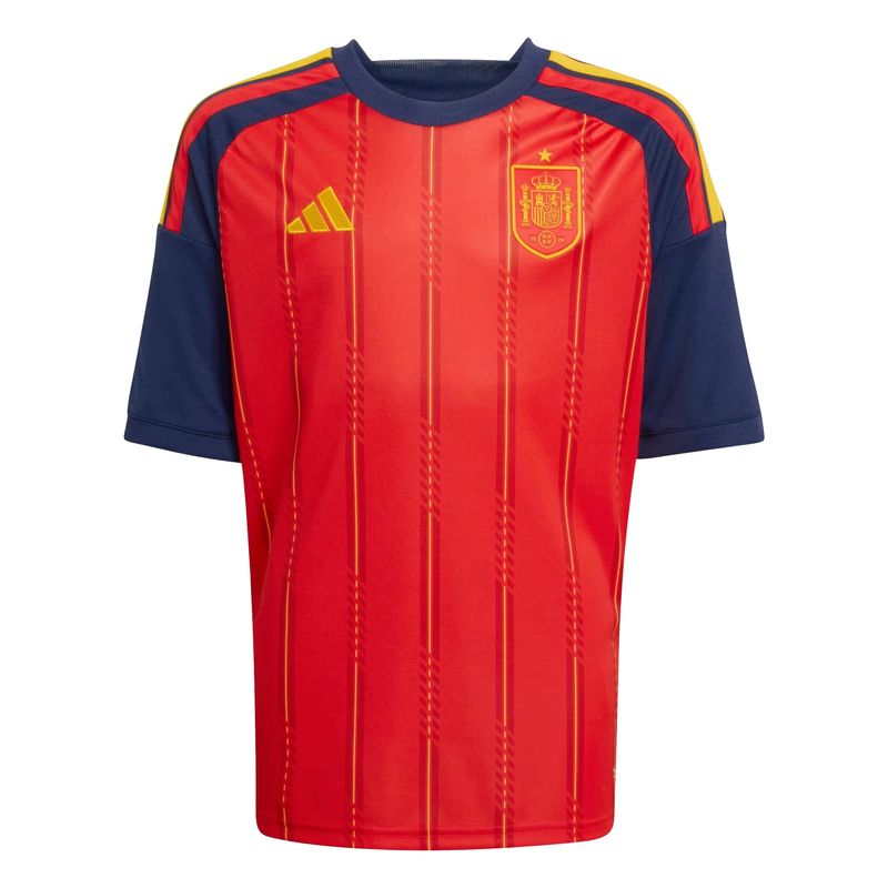 camisa espanha i 26 adidas torcedor infantil - vermelha