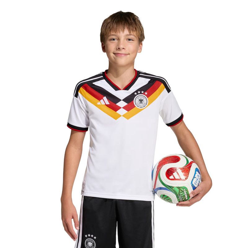 camisa alemanha i 26 adidas torcedor infantil - branca