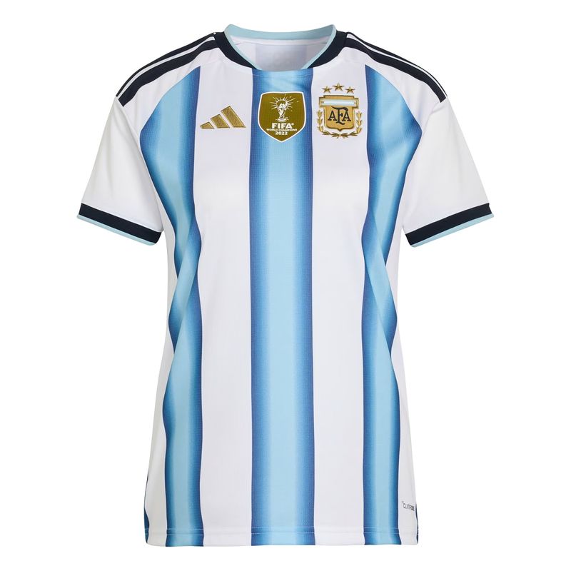 camisa argentina i 26 adidas torcedora feminina - branca/azul