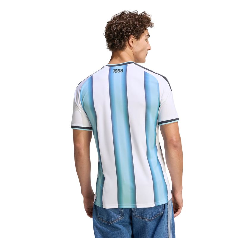 camisa argentina i 26 adidas torcedor masculina - branca/azul
