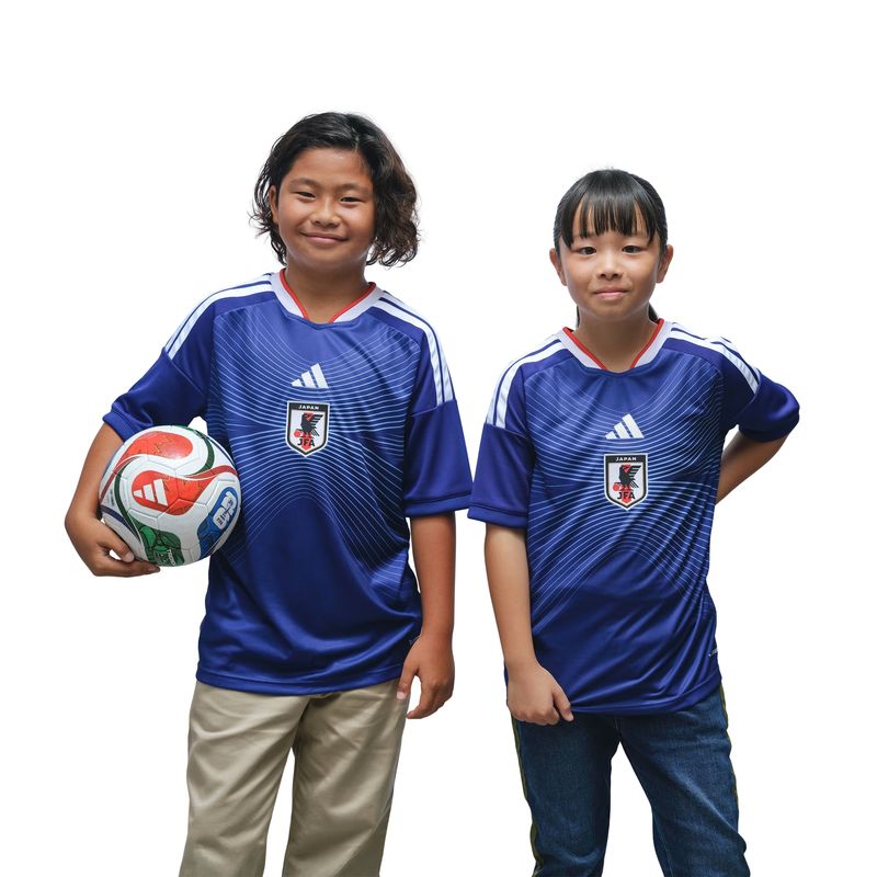 camisa japão i 26 adidas torcedor infantil - azul