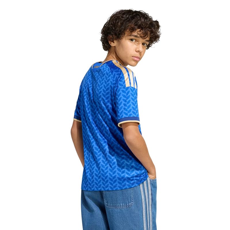 camisa itália i 26 adidas torcedor infantil - azul