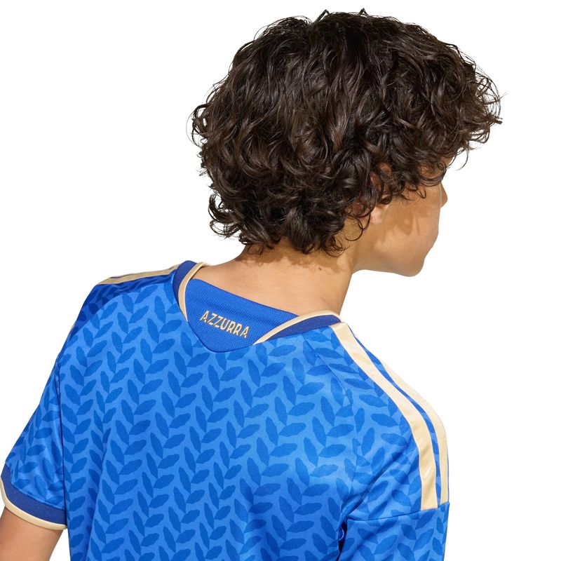 camisa itália i 26 adidas torcedor infantil - azul