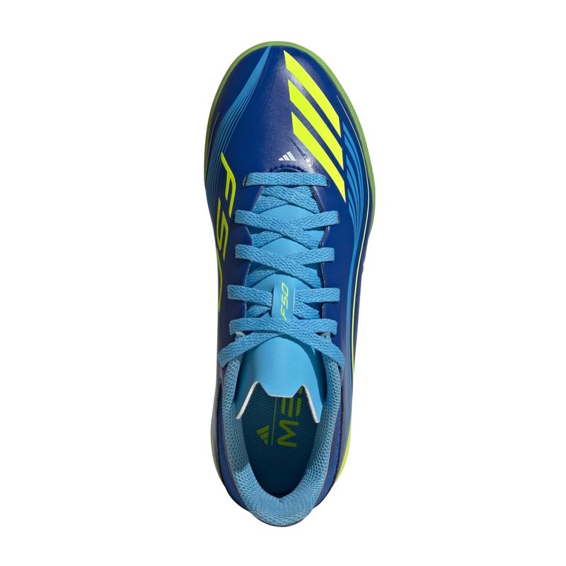 chuteira-society-adidas-f50-messi-league-infantil-azul