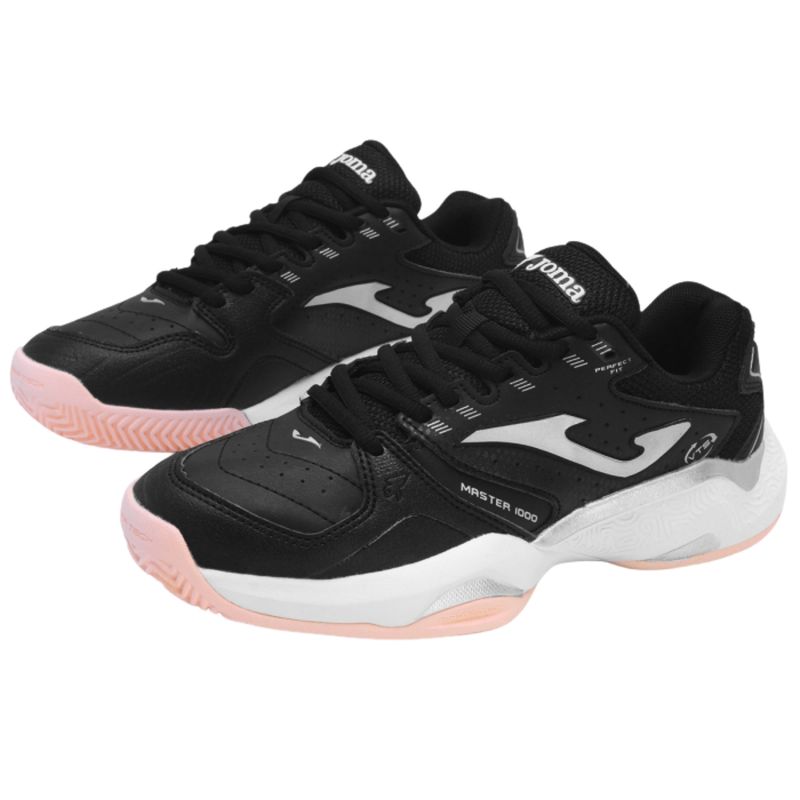 tênis-joma-master-1000-saibro-feminino-preto-rosa