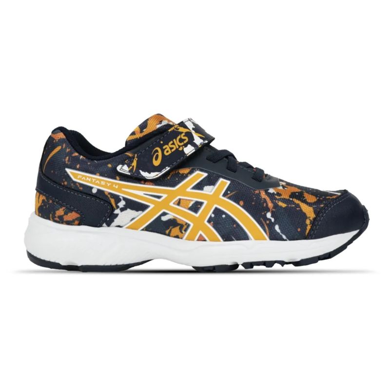 tênis-asics-fantasy-4-infantil-azul-amarelo