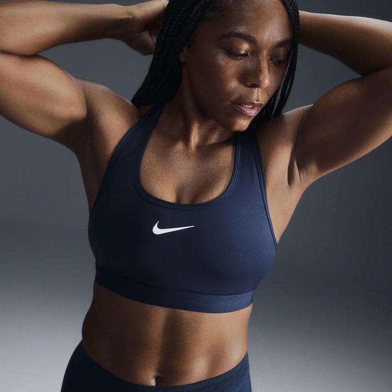 Top Nike Swoosh Medium Support Feminino - Azul