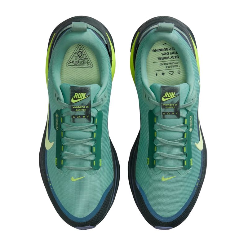 tênis-nike-vomero-18-gore-tex-masculino-verde-preto