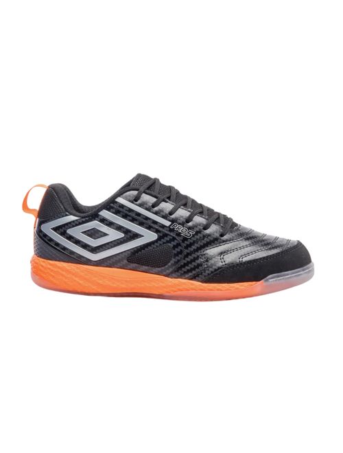 Chuteira Futsal Umbro Pro 5 Bump Masculina - Preta/Laranja