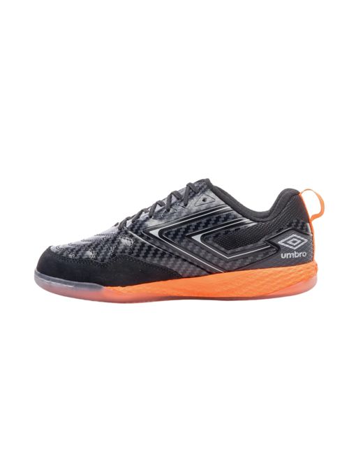 Chuteira Futsal Umbro Pro 5 Bump Masculina - Preta/Laranja
