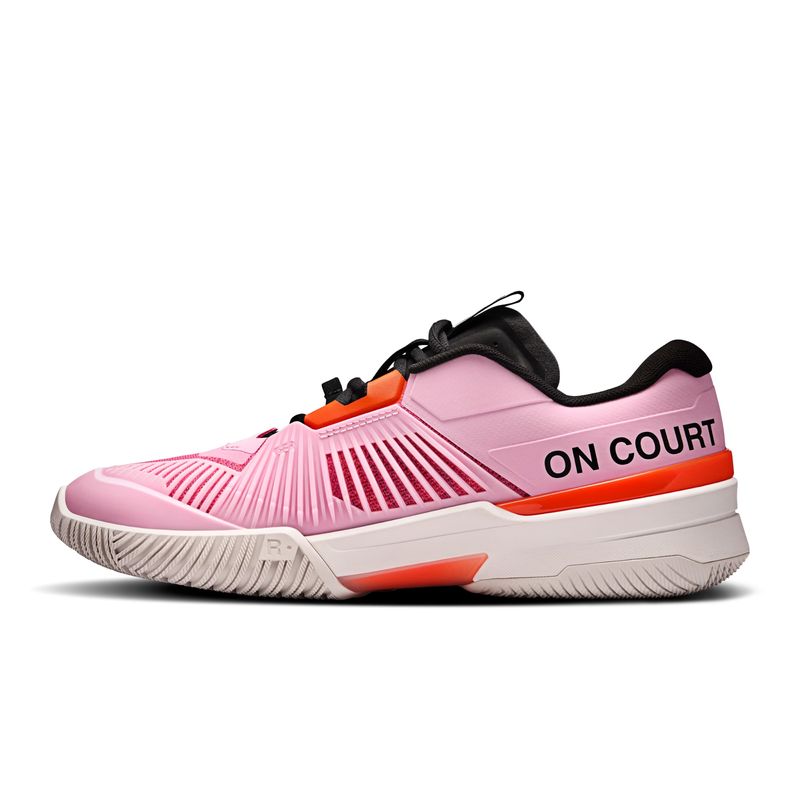 tênis-on-running-the-roger-pro-fire-masculino-rosa-laranja