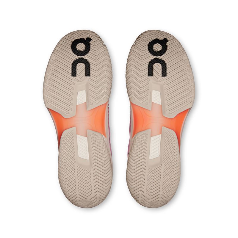 tênis-on-running-the-roger-pro-fire-masculino-rosa-laranja