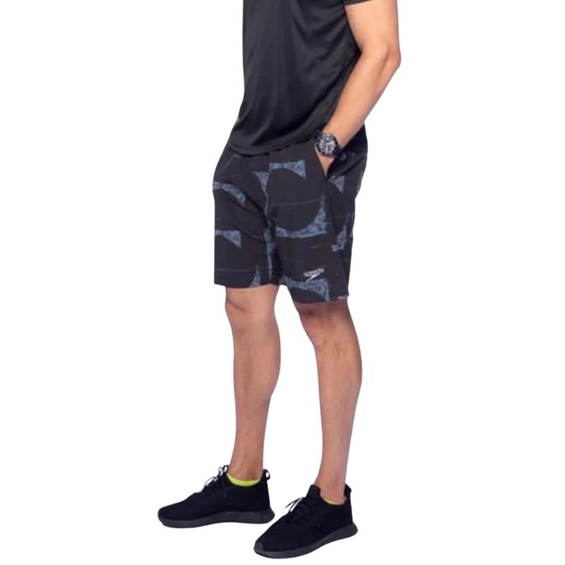 bermuda-speedo-média-estampada-masculina-preta
