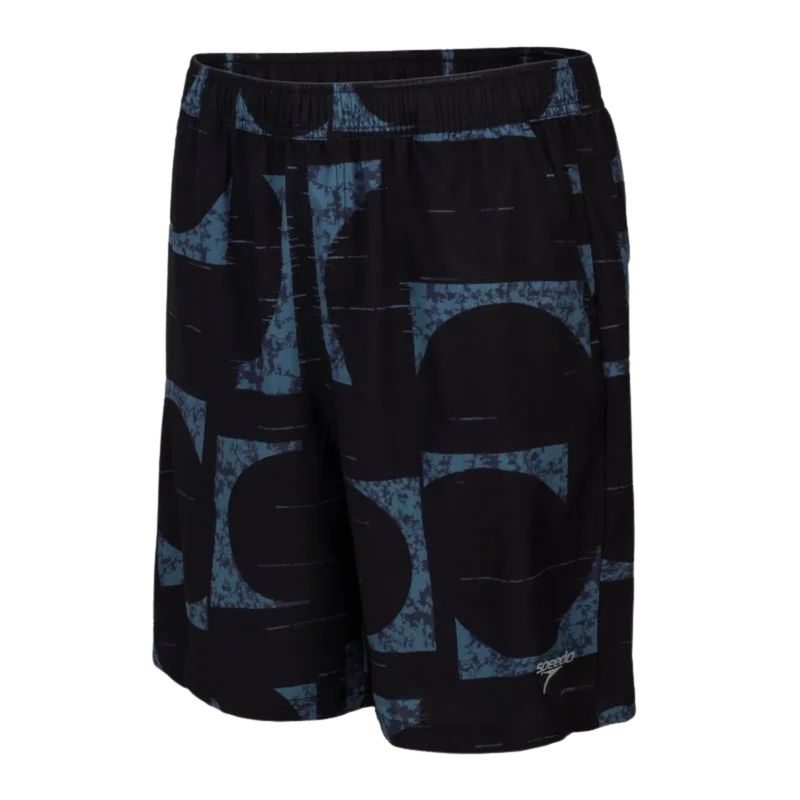 bermuda-speedo-média-estampada-masculina-preta