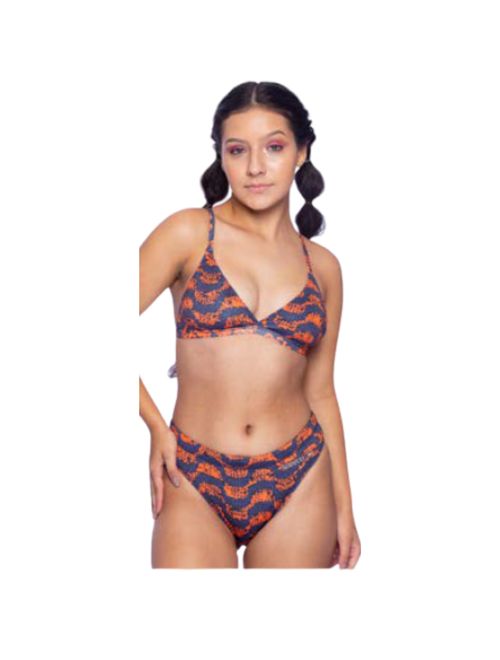 Biquini Speedo Open Copacabana Infantil - Azul/Laranja