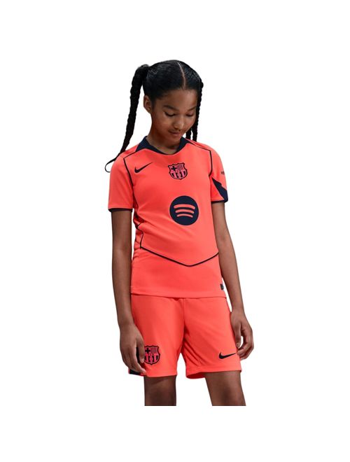 Camisa Barcelona III 25/26 Nike Total 90 Torcedora Pro Infantil - Laranja
