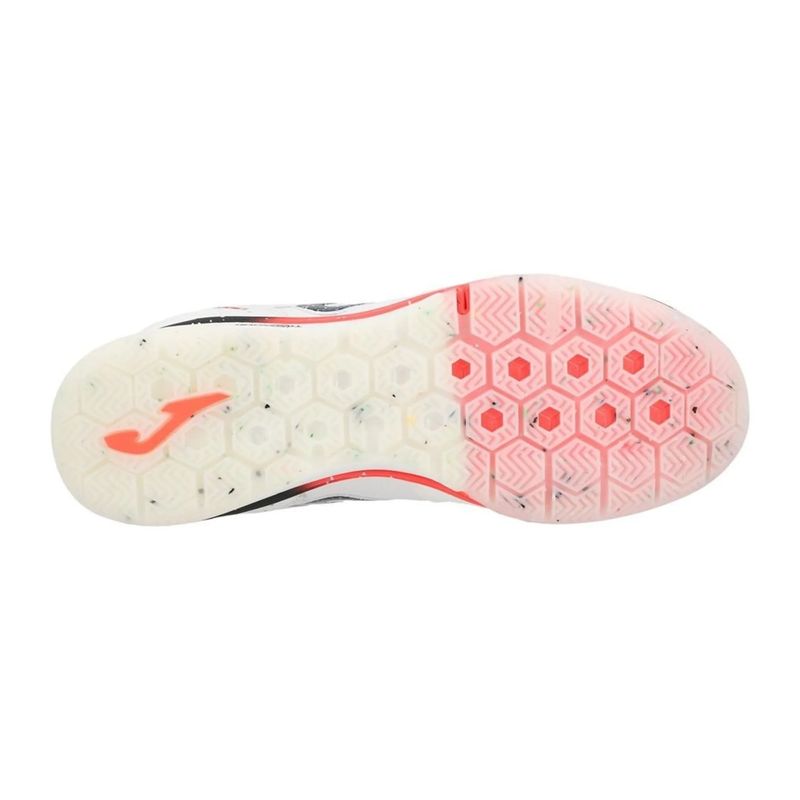 chuteira-futsal-joma-top-flex-rebound-masculina-branca-coral