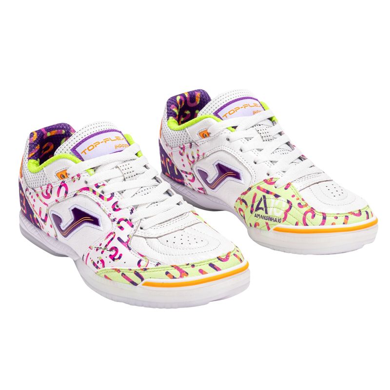 chuteira-futsal-joma-top-flex-25-amandinha-25-unissex-branca-roxa