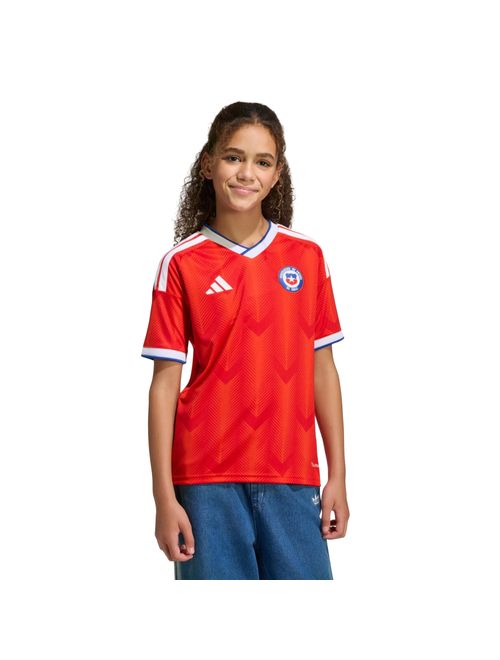 Camisa Chile I 26 Adidas Jersey Infantil - Vermelha