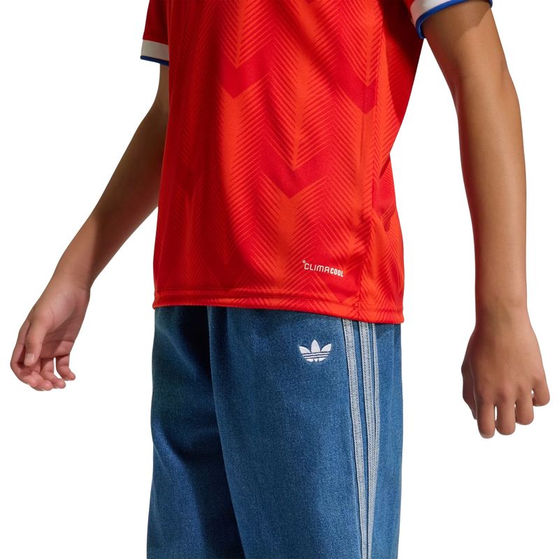 camisa chile i 26 adidas jersey infantil - vermelha