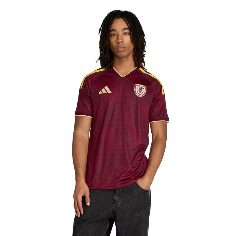 camisa venezuela i 26 adidas masculina - vinho