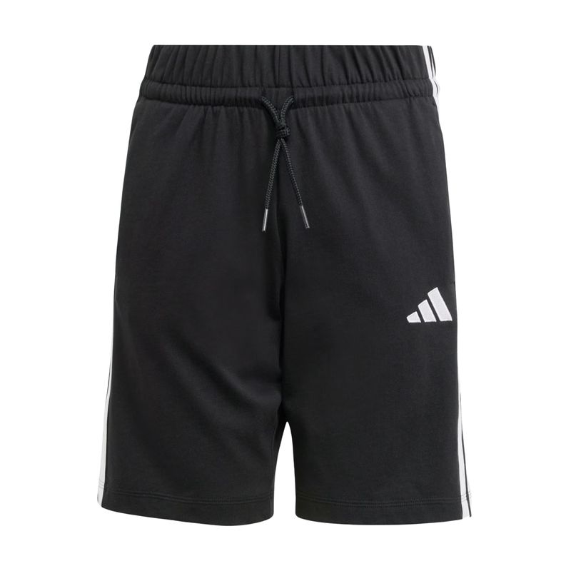 shorts adidas 3 stripes essentials infantil - preto