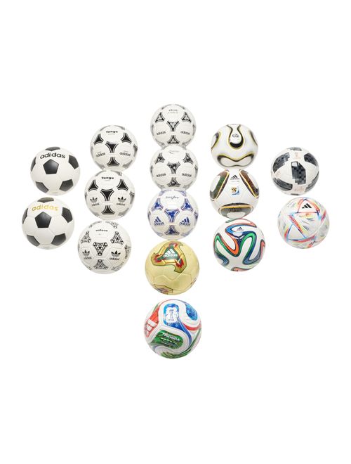 Kit Mini Bolas Adidas Histórico Da Copa Do Mundo Da Fifa Unissex - Branco